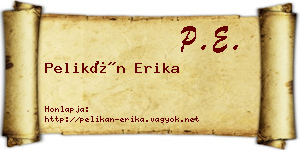 Pelikán Erika névjegykártya